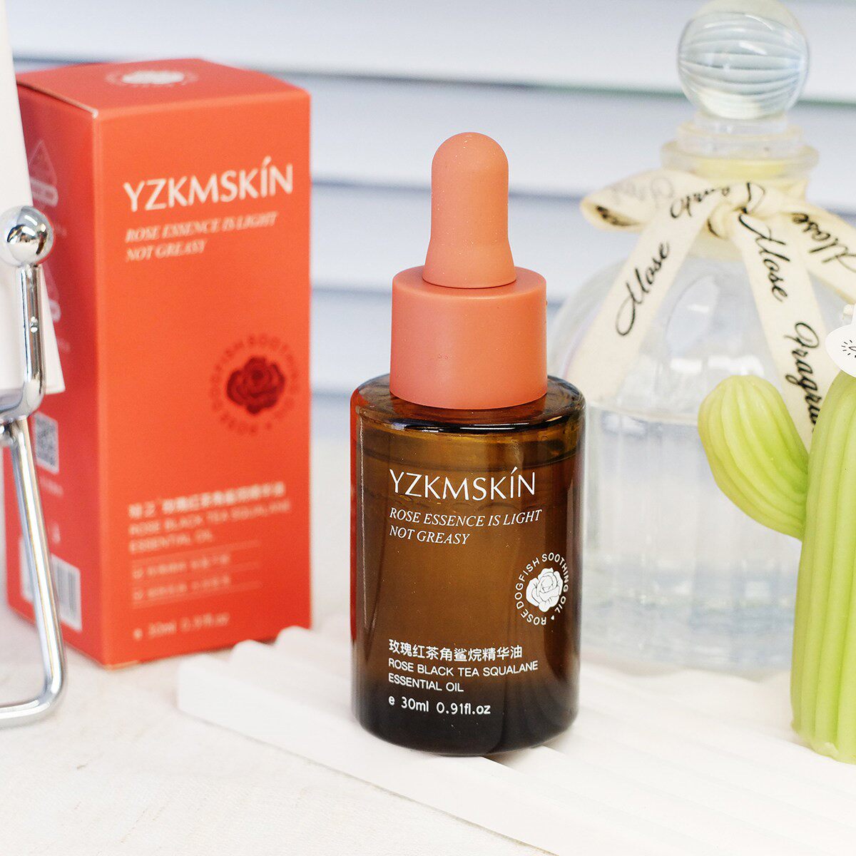 玫瑰红茶角鲨烷面部精华油30ml 补水保湿滋润改善干燥脸部精华女