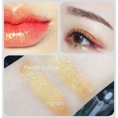 纷泽光感鎏金唇膏人鱼姬琉璃金珠光口红显色百搭琉金色唇釉微闪