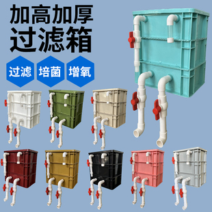 鱼缸过滤器周转箱过滤盒三合一水循环过滤系统自制 diy上置滴流盒