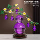 2026水晶玻璃紫葫芦摆件家用桌面玄关装 饰品福禄双全富贵乔迁礼a9