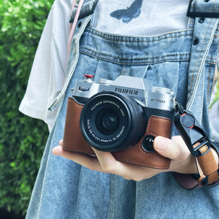 富士XT5真皮保护套XT30二代相机包XT50XS20XM5X100Vi皮套肩带配件