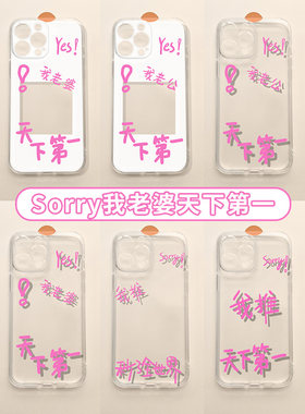 sorry我老婆天下第一手机壳苹果