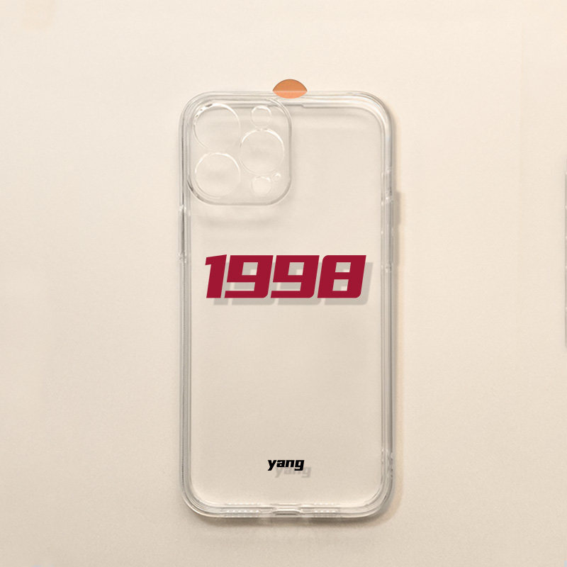个性年份数字定制手机壳iPhone15苹果13promax透明12小米14情侣11生日礼物pura70华为mate60小众高级感p50女