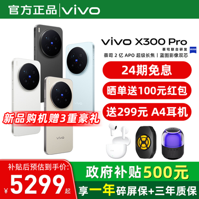 现货速发/24期免息 vivo X300 Pro 手机新品蔡司天玑旗舰芯拍照学生智能手机vivo官方旗舰店官网正品