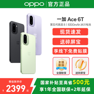 Ace 6T手机旗舰新品 一加手机官方旗舰店ace6t手机新款 政府补贴15% ace5 一加 oppo手机 ace6t OnePlus