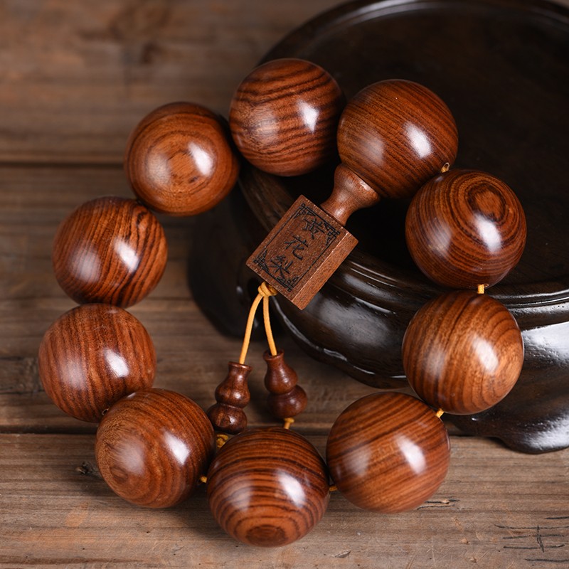 2026玄同非洲黄花梨非黄手串类似海南缅甸黄花梨佛珠文玩108颗手