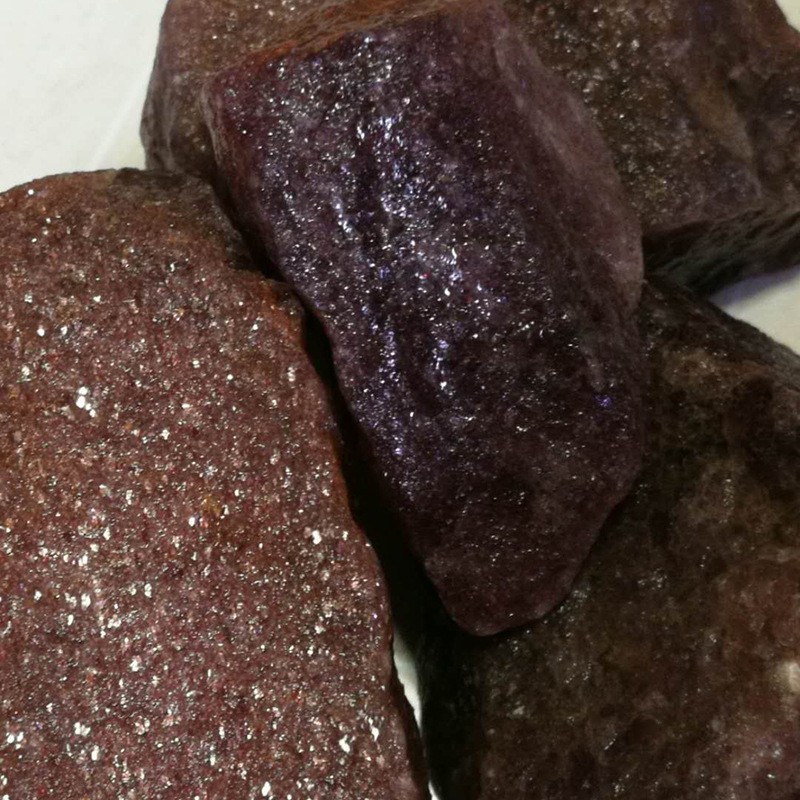 2026天然草莓晶原石 原矿物毛料 大块料原石