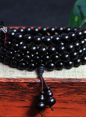 2026黑檀佛珠手链加小葫芦款 手串念珠 男士女士手链 紫光檀厂家