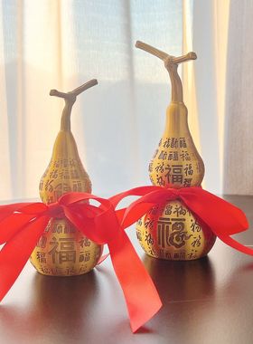 2026铜葫芦开口龙头空心百福祥云玄关香室茶室客厅祝寿乔迁开业办