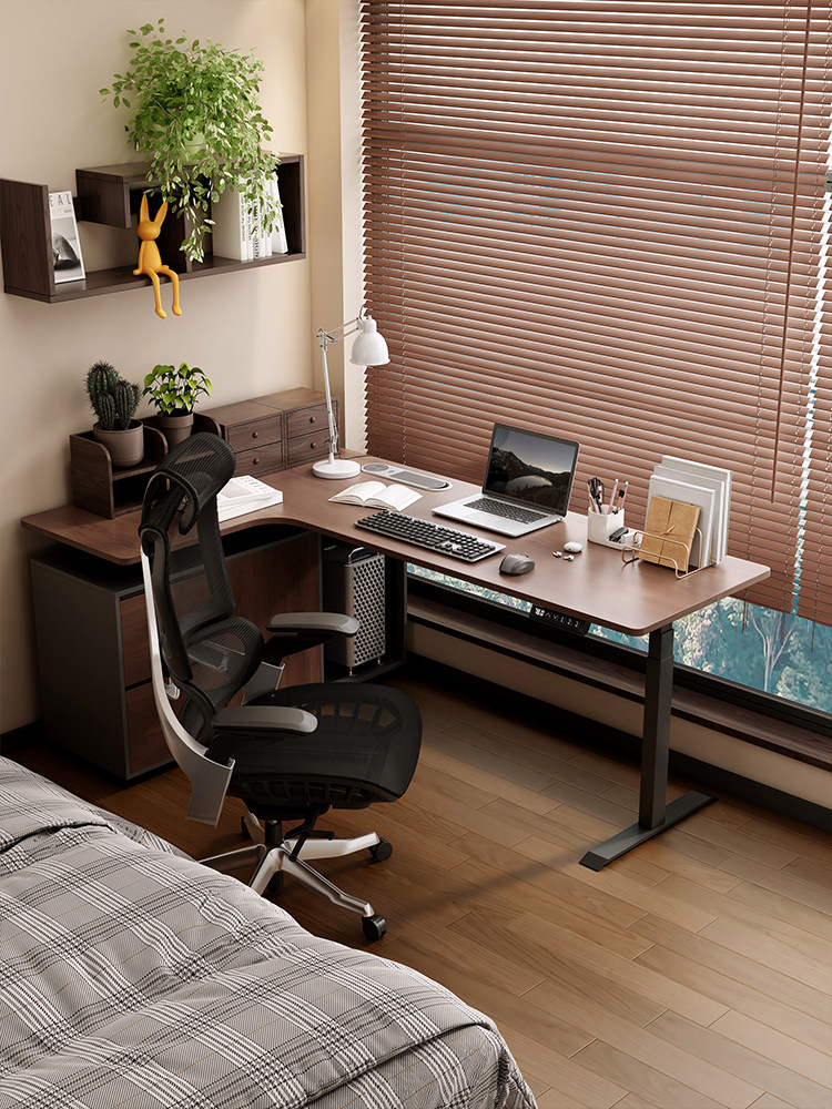 设计师电动升降桌家用工作台转角学习桌电脑桌电竞桌实木升降书桌,住宅家具,电动升降桌,淘宝优惠券,粉丝福利购,淘宝优惠卷