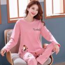 纯棉卡通可爱家居服休闲套装 睡衣女春秋款 长裤 长袖 外穿 2026年新款