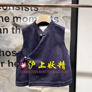 新款 宽松马甲女25秋季 毅播商场同款 牛仔上衣BDS3MD3187 新中式