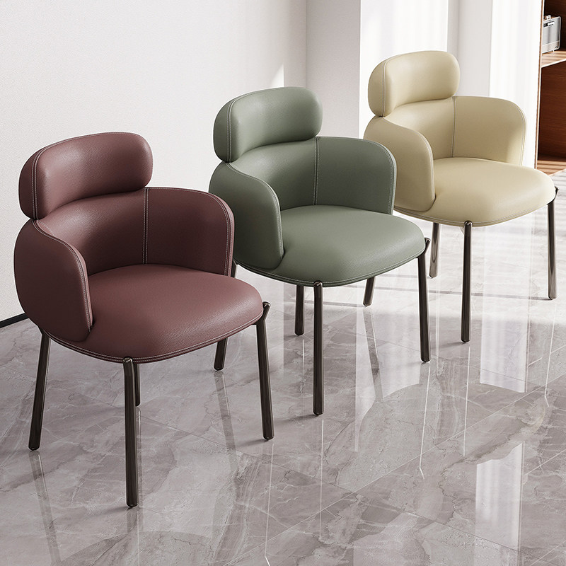 2025新款意式轻奢餐椅茶桌坐垫皮沙发椅酒店简约高级舒适靠背椅,住宅家具,餐椅,淘宝优惠券,粉丝福利购,淘宝优惠卷
