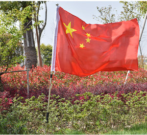 五星红旗国旗带旗杆加杆4号3米户外旗杆三号旗2米伸缩旗杆5号