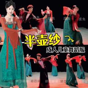 半壶纱成人舞蹈服鼓声踏月舞蹈服长安春三万里儿童中国舞表演服装