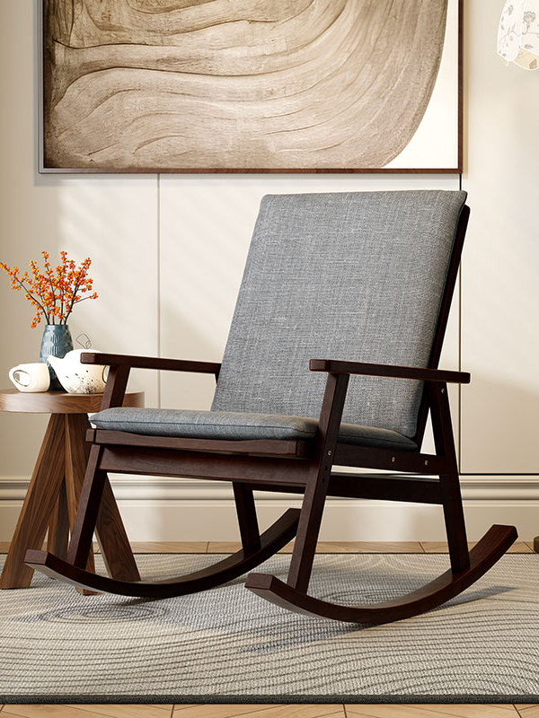 新中式实木摇椅躺椅大人椅子阳台客厅单人懒人沙发逍遥椅摇摇椅子