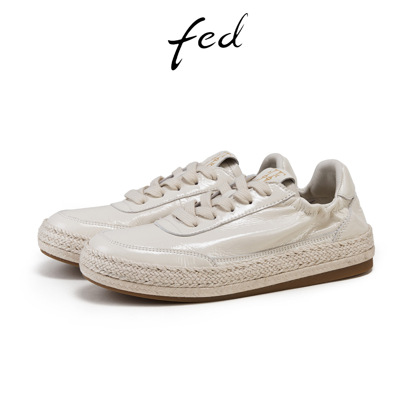fed真皮系带白色板鞋运动鞋