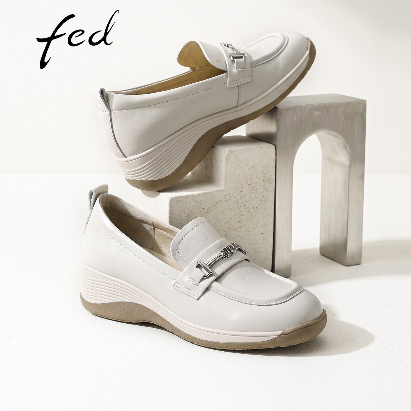 fed厚底乐福鞋女夏季新款一脚蹬图片