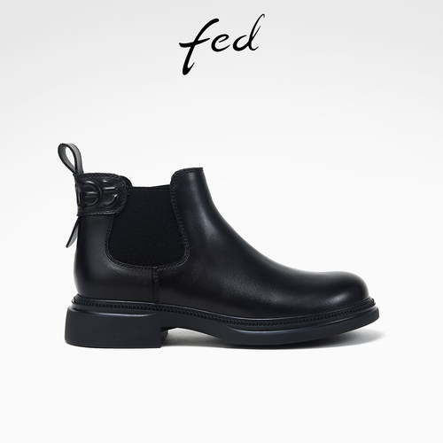 艾芙伊迪棕色冬季新款烟筒靴