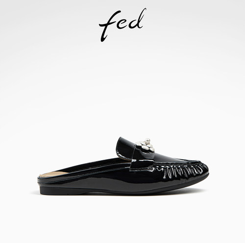 单鞋乐福穆勒包头凉拖鞋女外穿