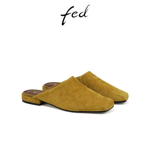 fed休闲穆勒鞋夏季新款女鞋包头拖鞋外出圆头半拖女S0526-ZFA315