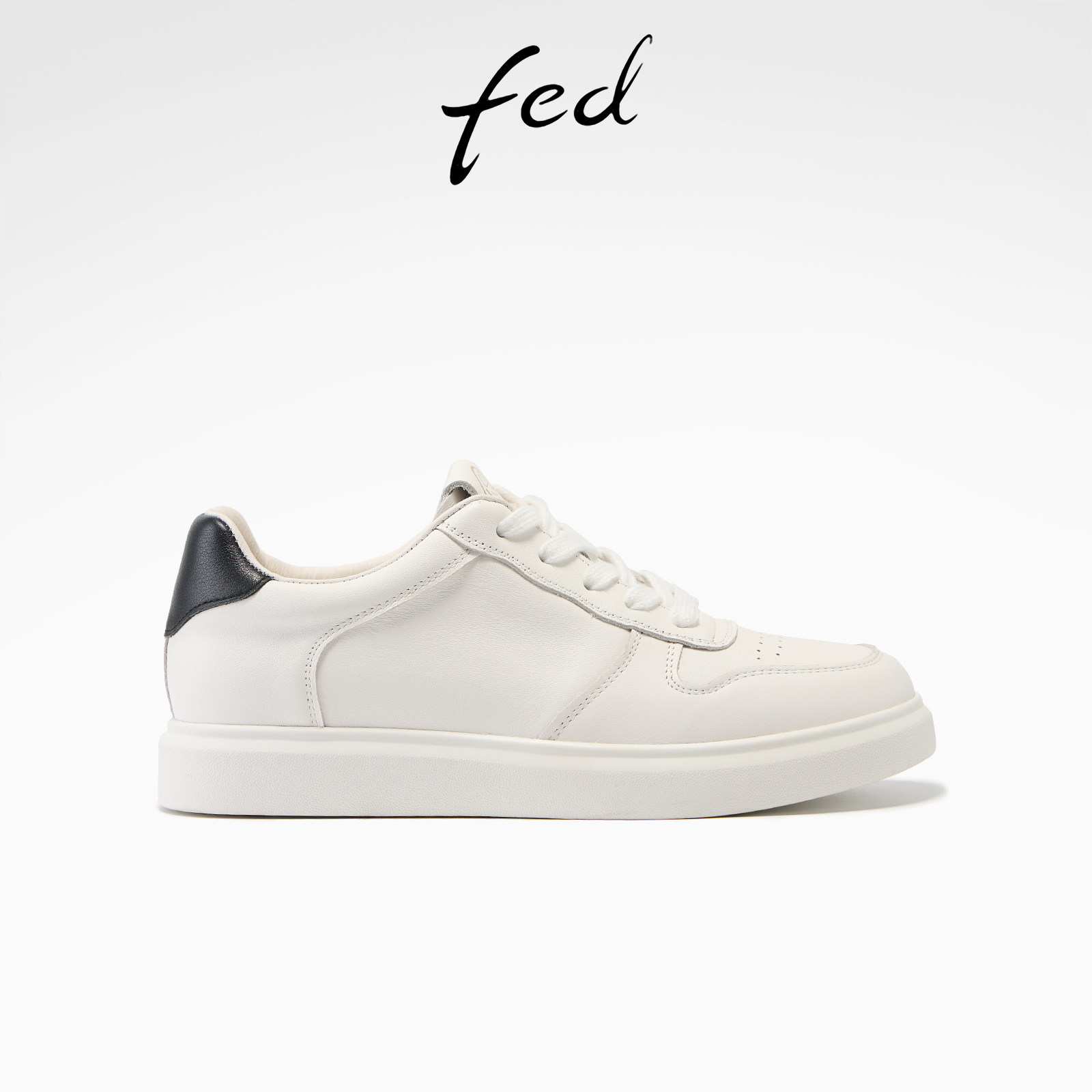 fed厚底小白鞋女春季新款女鞋简约板鞋真皮休闲鞋女款S1226-ZC252