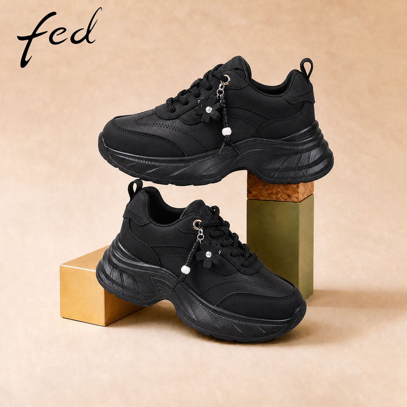 fed增高运动鞋女秋季新款女鞋