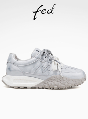 fed蓝色德训鞋春季新款女鞋厚底阿甘鞋休闲老爹鞋女款S0312-ZC691