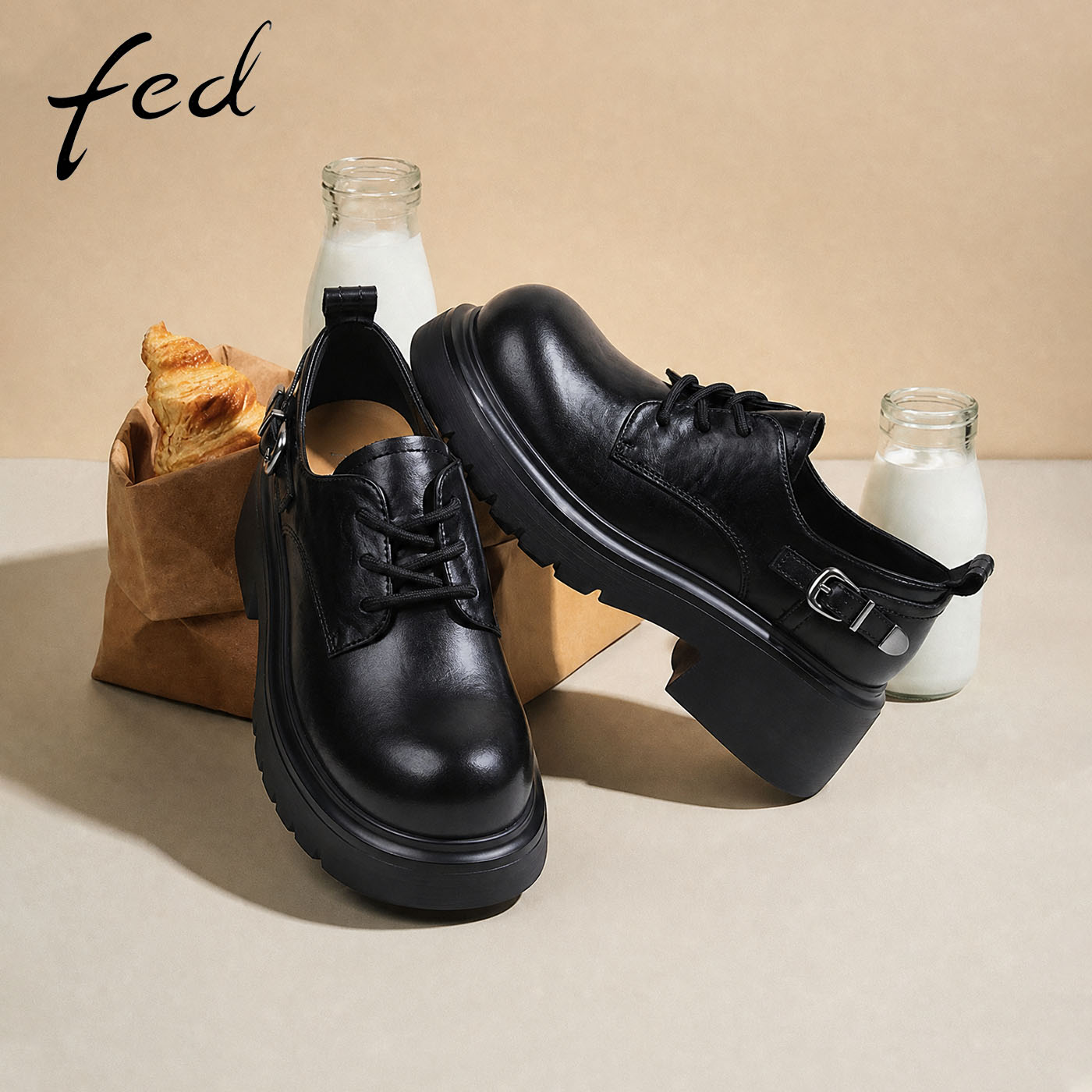 fed乐福鞋女秋季新款百搭女鞋