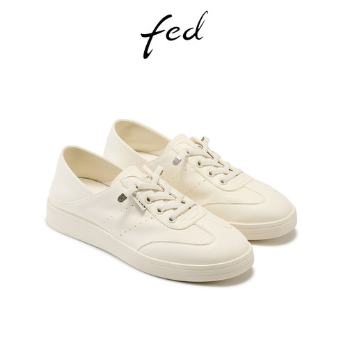 fed夏季女厚底增高透气小白鞋