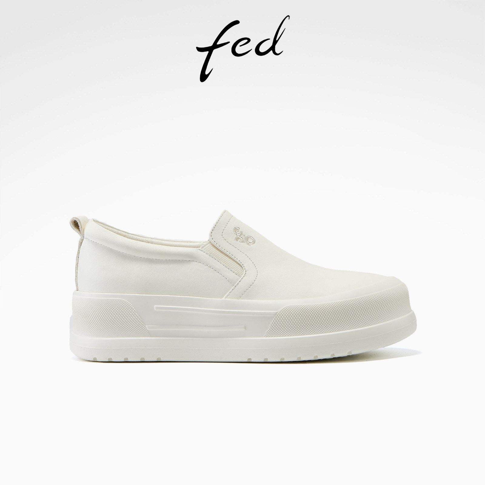 fed厚底鞋春季新款女鞋一脚蹬单鞋真皮休闲鞋女款S1222-YAC038