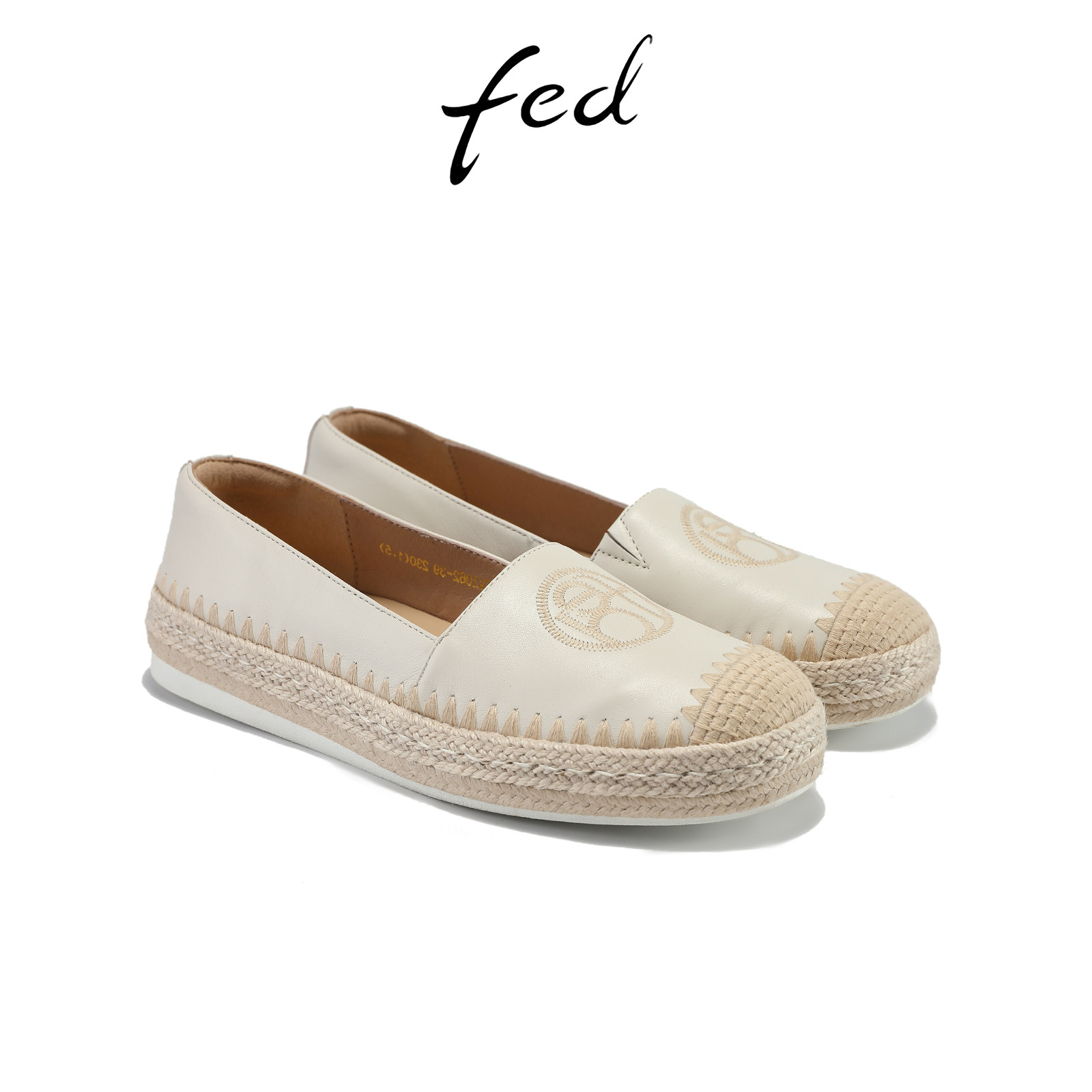 fed夏季一脚蹬平底渔夫鞋女款