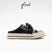 一脚蹬懒人板鞋 女鞋 厚底拖鞋 女款 YA273 fed包头半拖夏季 S0505 新款