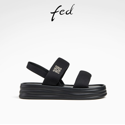 沙滩休闲潮流一字带后绊带凉鞋