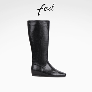 女靴内增高骑士靴小方头高筒靴S1222 新款 DD0260 长靴冬季 fed时尚