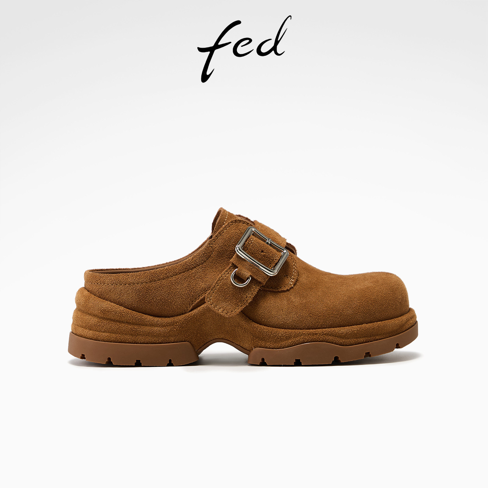 fed后空乐福鞋夏季新款女鞋荒原齿轮拖鞋厚底凉拖穆勒鞋女款ZC307