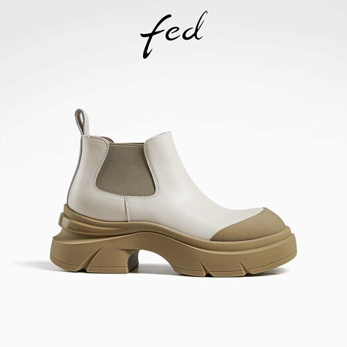 牛皮增高春季新款短靴子艾芙伊迪