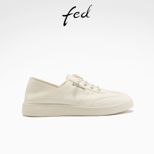 fed素境归途休闲鞋春季新款女鞋厚底小白鞋增高简约板鞋女ZCA280
