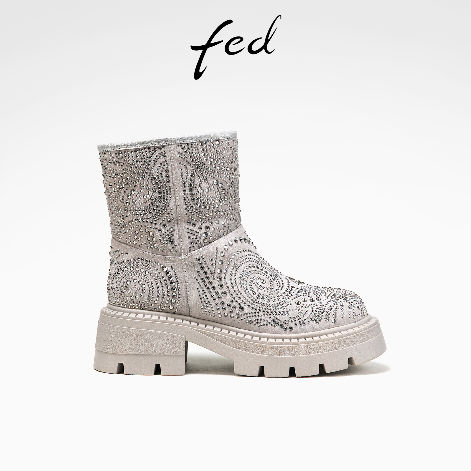 艾芙伊迪水钻雪地靴冬季新款