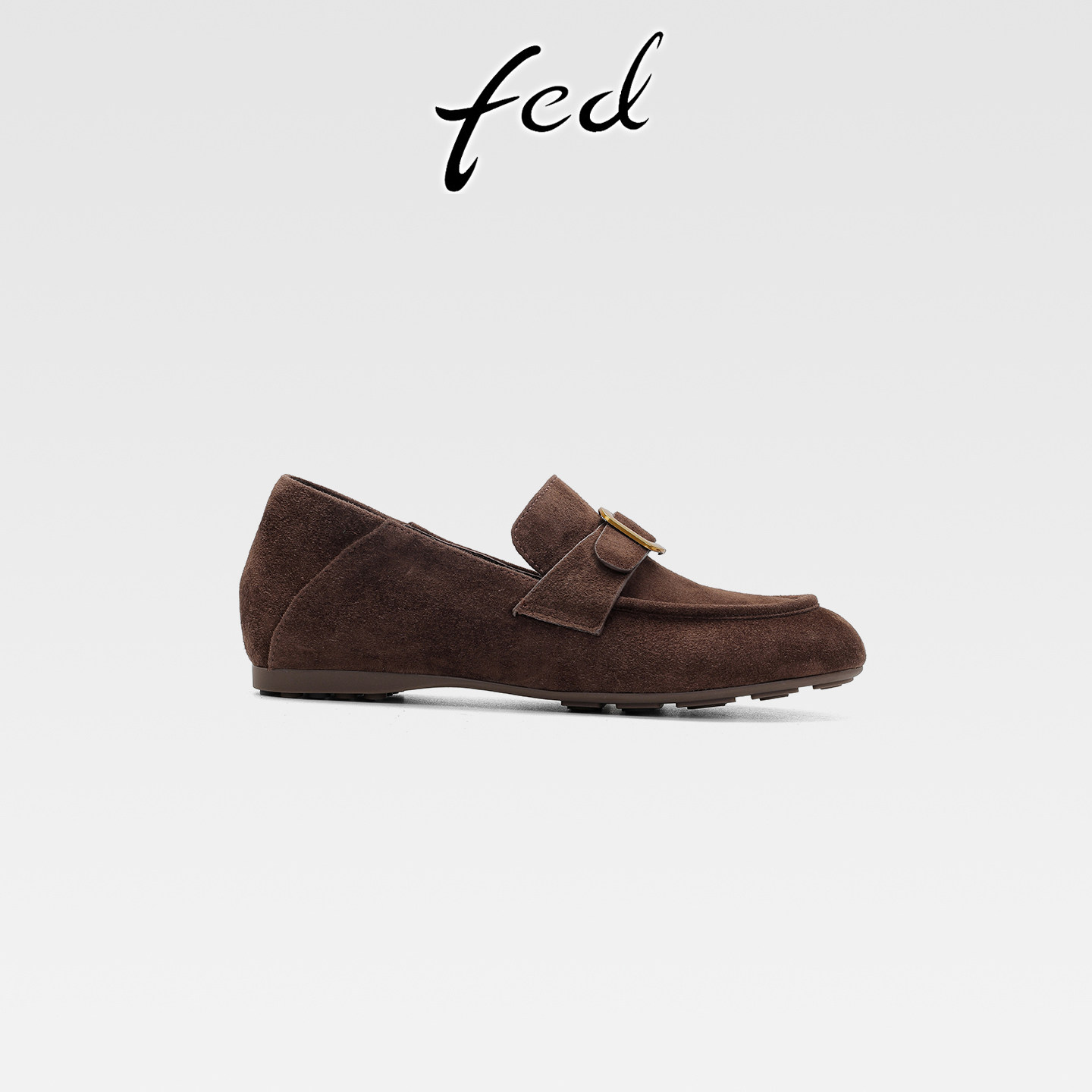 fed一脚蹬懒人内增高圆头单鞋女复古皮带扣小皮鞋真皮软底乐福鞋,女鞋,乐福鞋（豆豆鞋）,淘宝优惠券,粉丝福利购,淘宝优惠卷