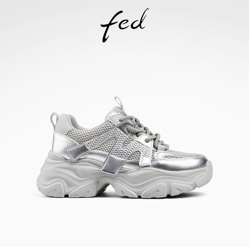 运动休闲鞋女潮鞋网面透气老爹鞋