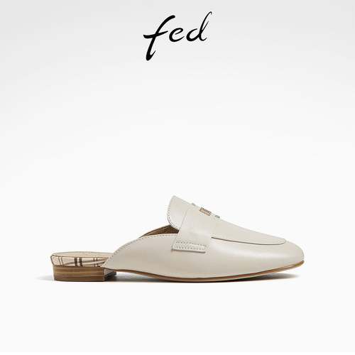 低跟包头后空乐福单鞋穆勒凉拖鞋