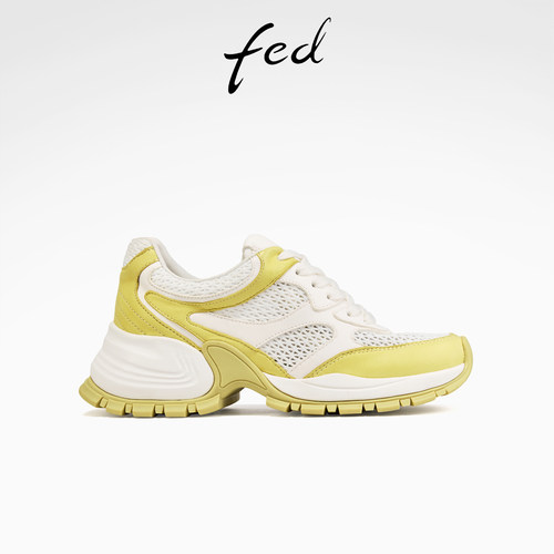 fed时尚休闲鞋秋季新款女鞋拼色老爹鞋增高厚底鞋女S0815-YAB285