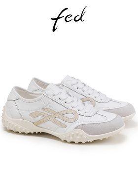 fed增高厚底鞋夏季新款女鞋真皮阿甘鞋软底德训鞋女S0505-ZCA585