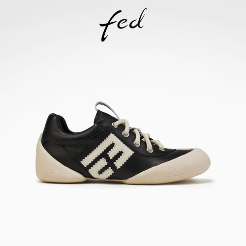 fed真皮德训鞋春季新款女鞋休闲运动鞋平底大头鞋女款S0225-YA026