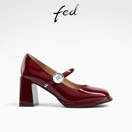 粗高跟单鞋女玛丽珍通勤时装鞋