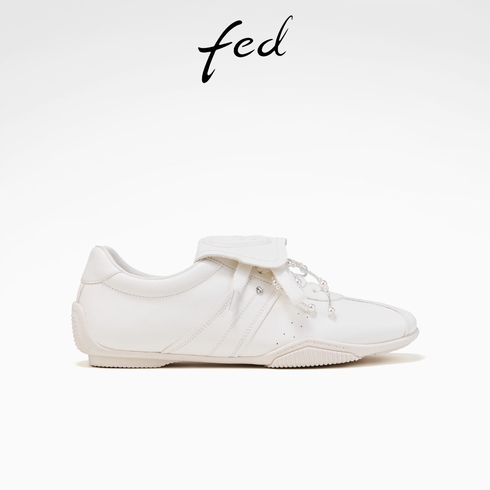 fed翻盖小白鞋春季新款女鞋运动跑步鞋平底休闲鞋女S0208-YAB239
