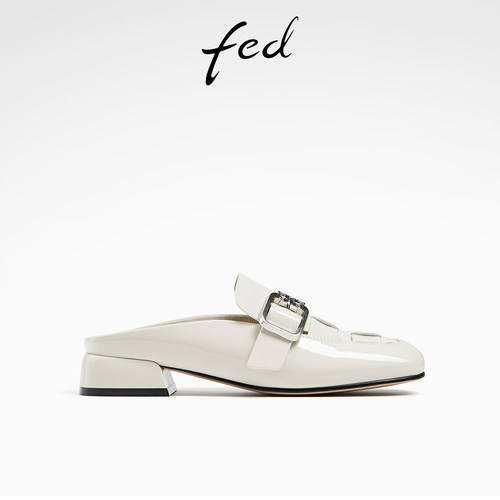 低跟粗跟后空单鞋穆勒包头凉拖鞋