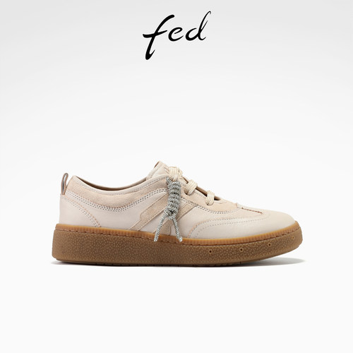 fed厚底板鞋冬季新款女鞋通勤休闲鞋软底增高鞋女款S1013-YAB018