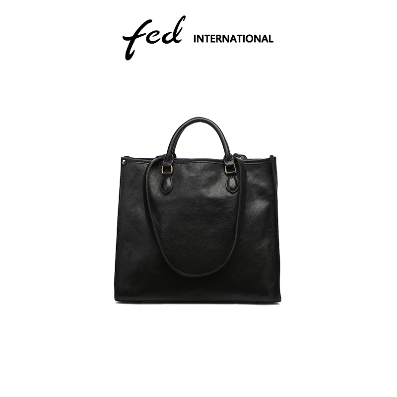 植鞣皮大容量真皮女包托特包